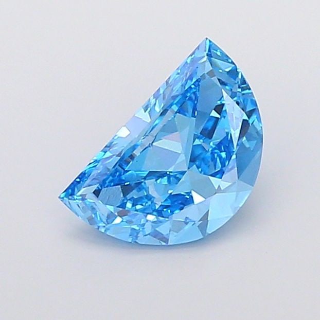 Loose Diamond - HALF MOON 2.0ct Fancy Vivid Blue VS1: Loose Diamond - HALF MOON 2.0ct Fancy Vivid Blue VS1 Source: This is a real non-mined Diamond that has been grown in a lab Shape: HALF MOON Carats: 2.0 Color: Fancy Vivid Blue Certification: IGI