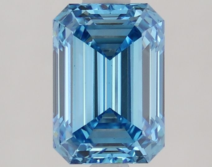Loose Diamond - EMERALD 1.73ct Fancy Vivid Blue VS1: Loose Diamond - EMERALD 1.73ct Fancy Vivid Blue VS1 Source: This is a real non-mined Diamond that has been grown in a lab Shape: EMERALD Carats: 1.73 Color: Fancy Vivid Blue Certification: IGI Video: