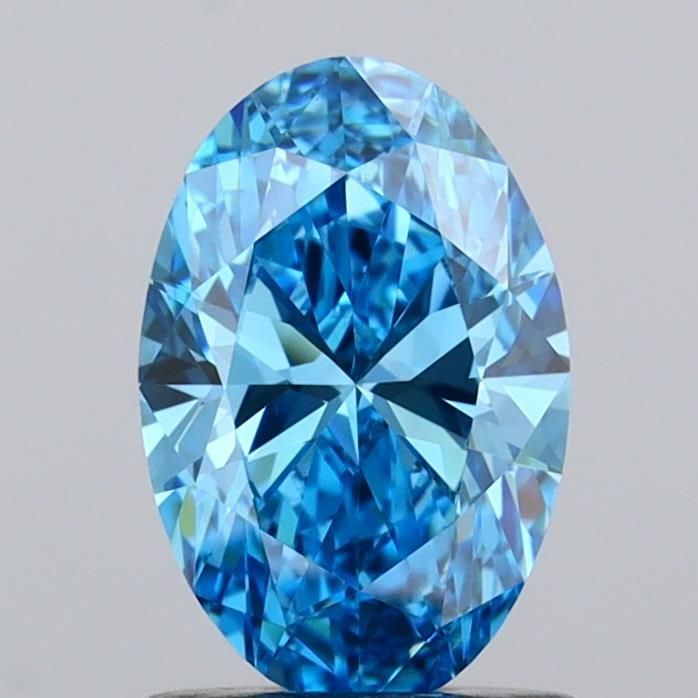 Loose Diamond - OVAL 1.03ct Fancy Vivid Blue VVS2: Loose Diamond - OVAL 1.03ct Fancy Vivid Blue VVS2 Source: This is a real non-mined Diamond that has been grown in a lab Shape: OVAL Carats: 1.03 Color: Fancy Vivid Blue Certification: IGI Video: