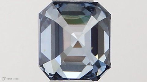 Loose Diamond - EMERALD 0.37ct Fancy Vivid Blue VVS2 (1 of 1)