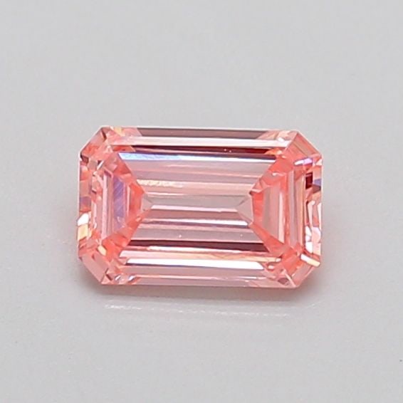 Loose Diamond - EMERALD 0.41ct Fancy Intense Pink VS2: Loose Diamond - EMERALD 0.41ct Fancy Intense Pink VS2 Source: This is a real non-mined Diamond that has been grown in a lab Shape: EMERALD Carats: 0.41 Color: Fancy Intense Pink Certification: IGI Vid