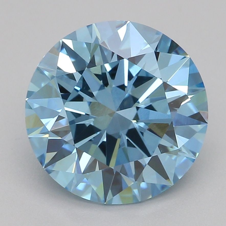 Ideal Loose Diamond - ROUND 2.04ct Fancy Vivid Blue VS1: Ideal Loose Diamond - ROUND 2.04ct Fancy Vivid Blue VS1 Source: This is a real non-mined Diamond that has been grown in a lab Shape: ROUND Carats: 2.04 Color: Fancy Vivid Blue Certification: IGI