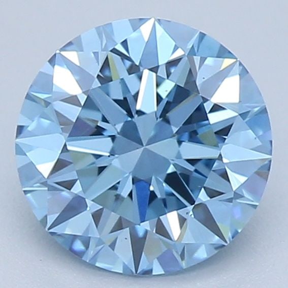 Ideal Loose Diamond - ROUND 0.73ct Fancy Vivid Blue VS2: Ideal Loose Diamond - ROUND 0.73ct Fancy Vivid Blue VS2 Source: This is a real non-mined Diamond that has been grown in a lab Shape: ROUND Carats: 0.73 Color: Fancy Vivid Blue Certification: IGI Video