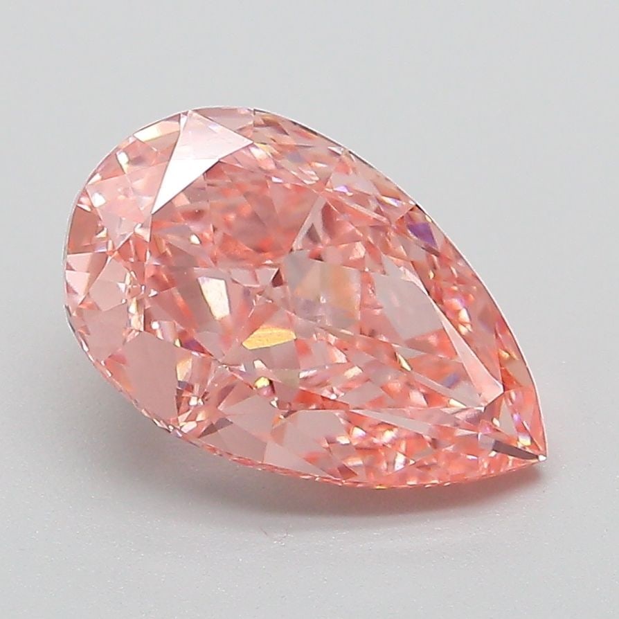 Loose Diamond - PEAR 2.54ct Fancy Vivid Pink VVS2: Loose Diamond - PEAR 2.54ct Fancy Vivid Pink VVS2 Source: This is a real non-mined Diamond that has been grown in a lab Shape: PEAR Carats: 2.54 Color: Fancy Vivid Pink Certification: IGI Video: