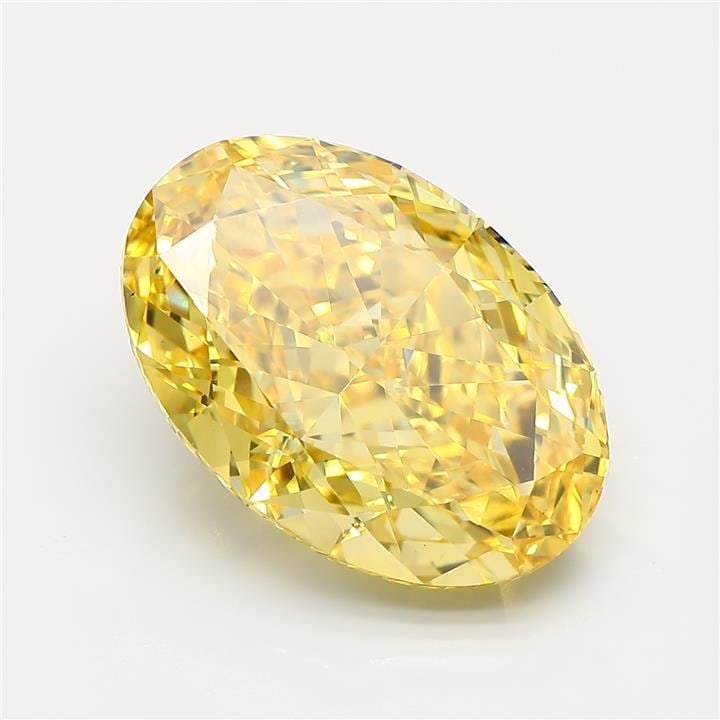 Loose Diamond - OVAL 8.77ct Fancy Vivid Yellow VS1: Loose Diamond - OVAL 8.77ct Fancy Vivid Yellow VS1 Source: This is a real non-mined Diamond that has been grown in a lab Shape: OVAL Carats: 8.77 Color: Fancy Vivid Yellow Certification: IGI Video: