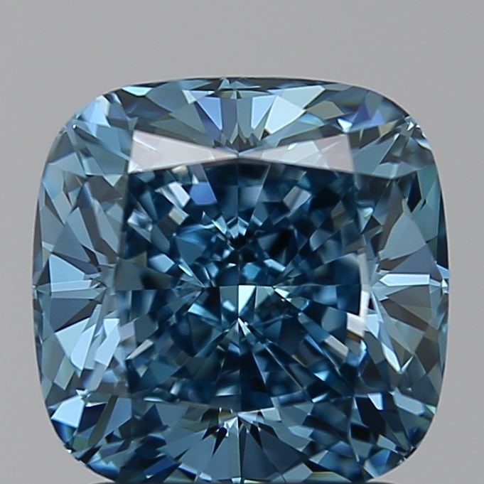 Loose Diamond - CUSHION BRILLIANT 2.05ct Blue VVS2: Loose Diamond - CUSHION BRILLIANT 2.05ct Blue VVS2 Source: This is a real non-mined Diamond that has been grown in a lab Shape: CUSHION BRILLIANT Carats: 2.05 Color: Blue Certification: NONE Video: