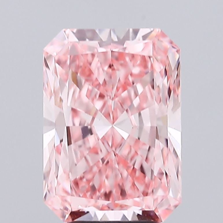 Loose Diamond - RADIANT 5.03ct Fancy Vivid Pink VS1: Loose Diamond - RADIANT 5.03ct Fancy Vivid Pink VS1 Source: This is a real non-mined Diamond that has been grown in a lab Shape: RADIANT Carats: 5.03 Color: Fancy Vivid Pink Certification: IGI Video: