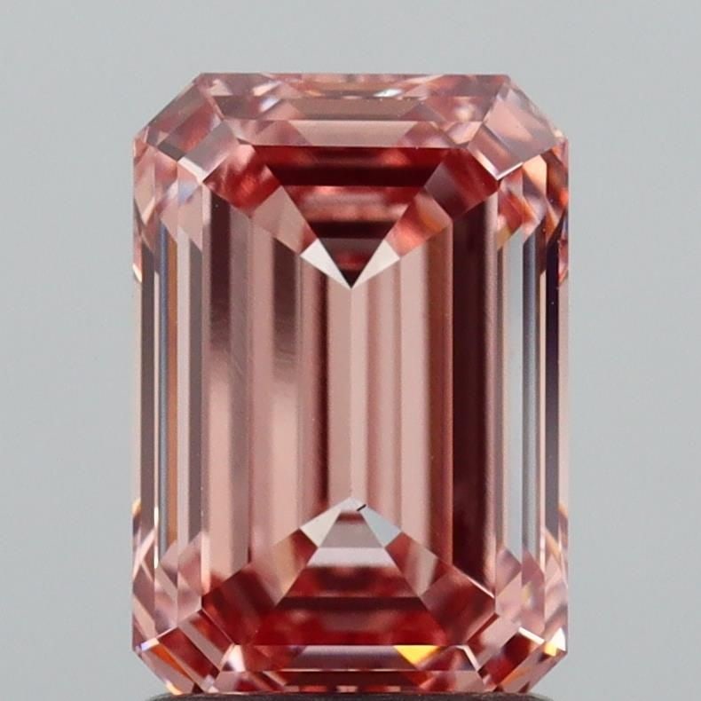 Loose Diamond - EMERALD 1.81ct Fancy Vivid Pink VS1: Loose Diamond - EMERALD 1.81ct Fancy Vivid Pink VS1 Source: This is a real non-mined Diamond that has been grown in a lab Shape: EMERALD Carats: 1.81 Color: Fancy Vivid Pink Certification: IGI Video: