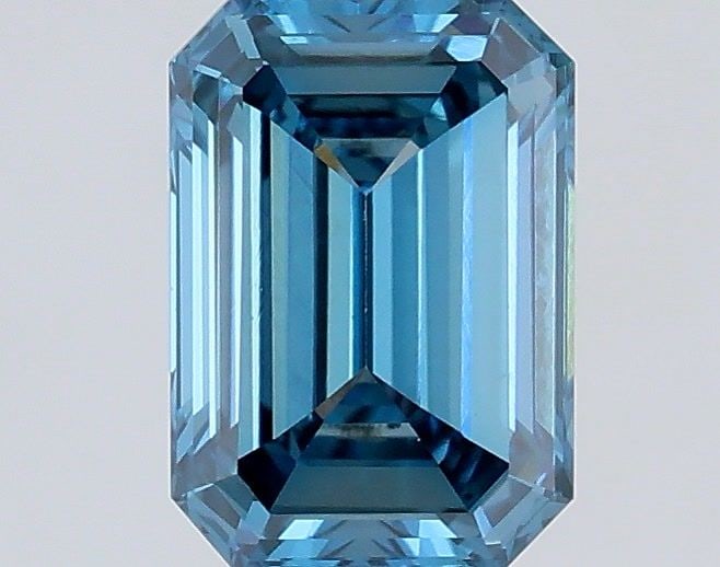 Loose Diamond - EMERALD 0.5ct Fancy Vivid Blue VVS2: Loose Diamond - EMERALD 0.5ct Fancy Vivid Blue VVS2 Source: This is a real non-mined Diamond that has been grown in a lab Shape: EMERALD Carats: 0.5 Color: Fancy Vivid Blue Certification: IGI Video: