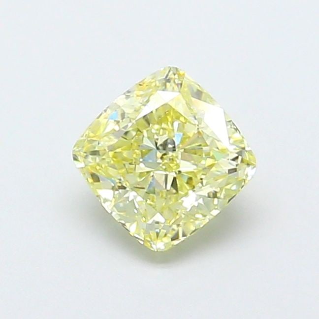 Loose Diamond - CUSHION MODIFIED 1.04ct Fancy Light Yellow VVS2: Loose Diamond - CUSHION MODIFIED 1.04ct Fancy Light Yellow VVS2 Source: This is a real non-mined Diamond that has been grown in a lab Shape: CUSHION MODIFIED Carats: 1.04 Color: Fancy Light Yellow Cer