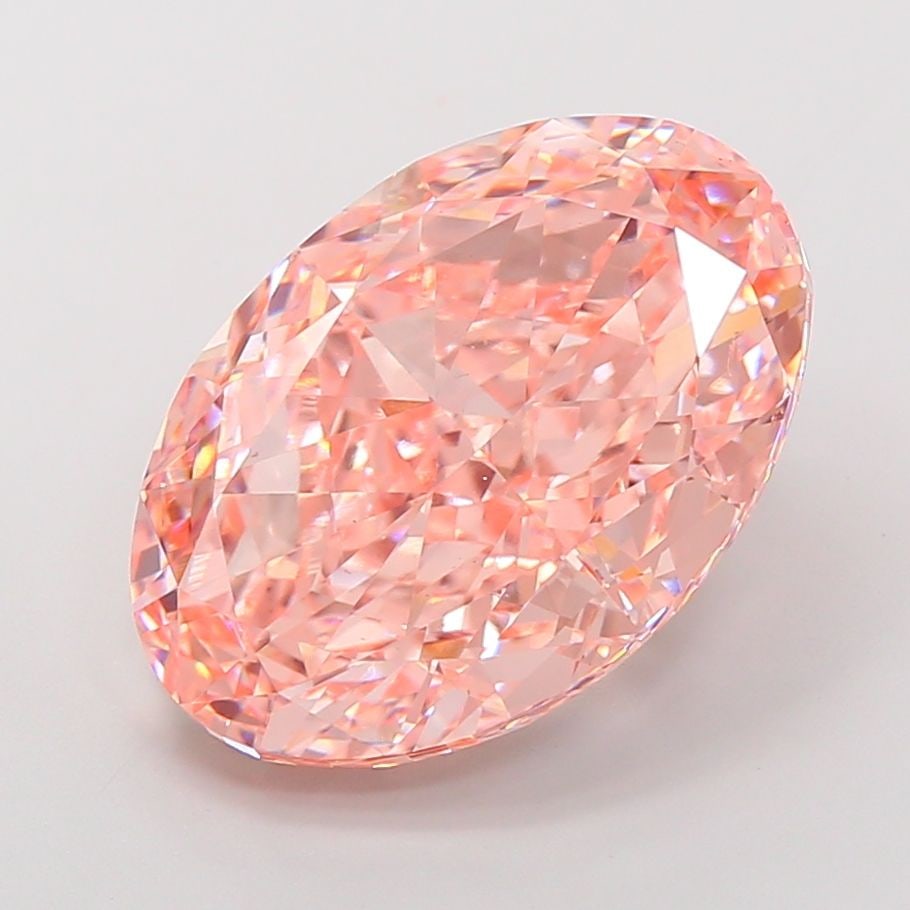 Loose Diamond - OVAL 15.52ct Fancy Vivid Pink VVS2: Loose Diamond - OVAL 15.52ct Fancy Vivid Pink VVS2 Source: This is a real non-mined Diamond that has been grown in a lab Shape: OVAL Carats: 15.52 Color: Fancy Vivid Pink Certification: IGI Video: