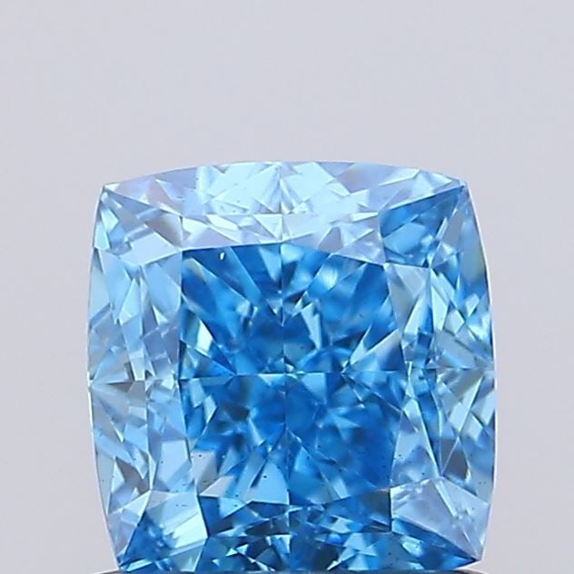 Loose Diamond - CUSHION BRILLIANT 0.82ct Fancy Vivid Blue VS1: Loose Diamond - CUSHION BRILLIANT 0.82ct Fancy Vivid Blue VS1 Source: This is a real non-mined Diamond that has been grown in a lab Shape: CUSHION BRILLIANT Carats: 0.82 Color: Fancy Vivid Blue Certif