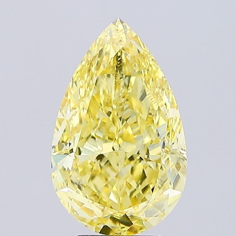 Loose Diamond - PEAR 6.01ct Fancy Intense Yellow VS2: Loose Diamond - PEAR 6.01ct Fancy Intense Yellow VS2 Source: This is a real non-mined Diamond that has been grown in a lab Shape: PEAR Carats: 6.01 Color: Fancy Intense Yellow Certification: IGI Video