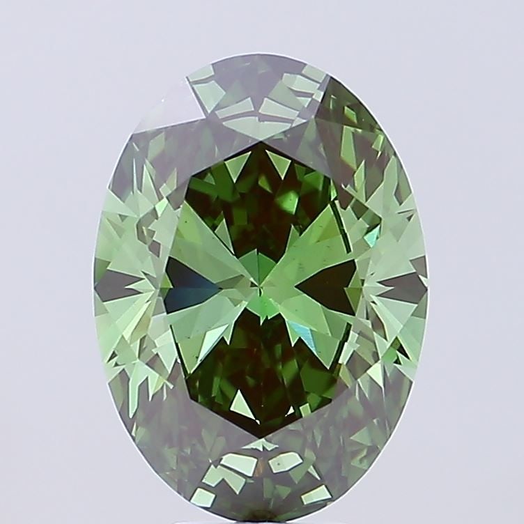 Loose Diamond - OVAL 7.12ct Fancy Vivid Green VS1 (1 of 1)
