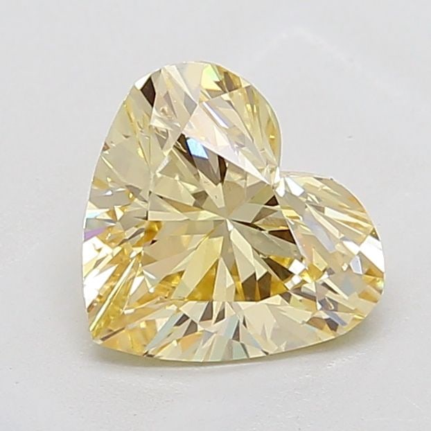 Loose Diamond - HEART 2.01ct Fancy Yellow SI1: Loose Diamond - HEART 2.01ct Fancy Yellow SI1 Source: This is a real non-mined Diamond that has been grown in a lab Shape: HEART Carats: 2.01 Color: Fancy Yellow Certification: IGI Video: