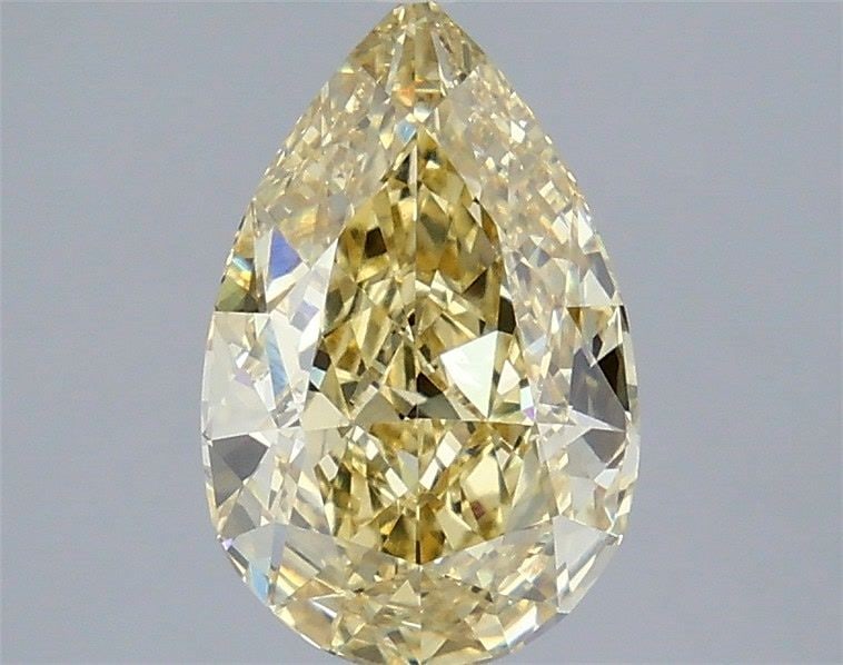 Loose Diamond - PEAR 2.51ct Fancy Intense Yellow VVS2: Loose Diamond - PEAR 2.51ct Fancy Intense Yellow VVS2 Source: This is a real non-mined Diamond that has been grown in a lab Shape: PEAR Carats: 2.51 Color: Fancy Intense Yellow Certification: IGI