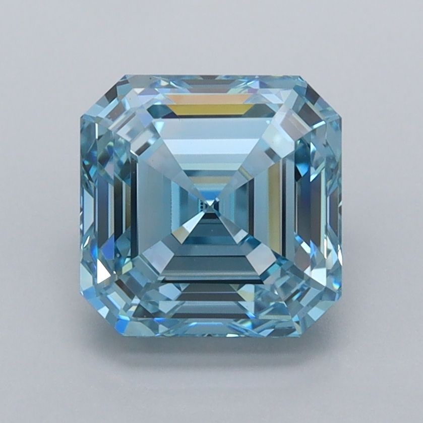 Loose Diamond - ASSCHER 2.18ct Fancy Vivid Blue VVS1: Loose Diamond - ASSCHER 2.18ct Fancy Vivid Blue VVS1 Source: This is a real non-mined Diamond that has been grown in a lab Shape: ASSCHER Carats: 2.18 Color: Fancy Vivid Blue Certification: IGI Video:
