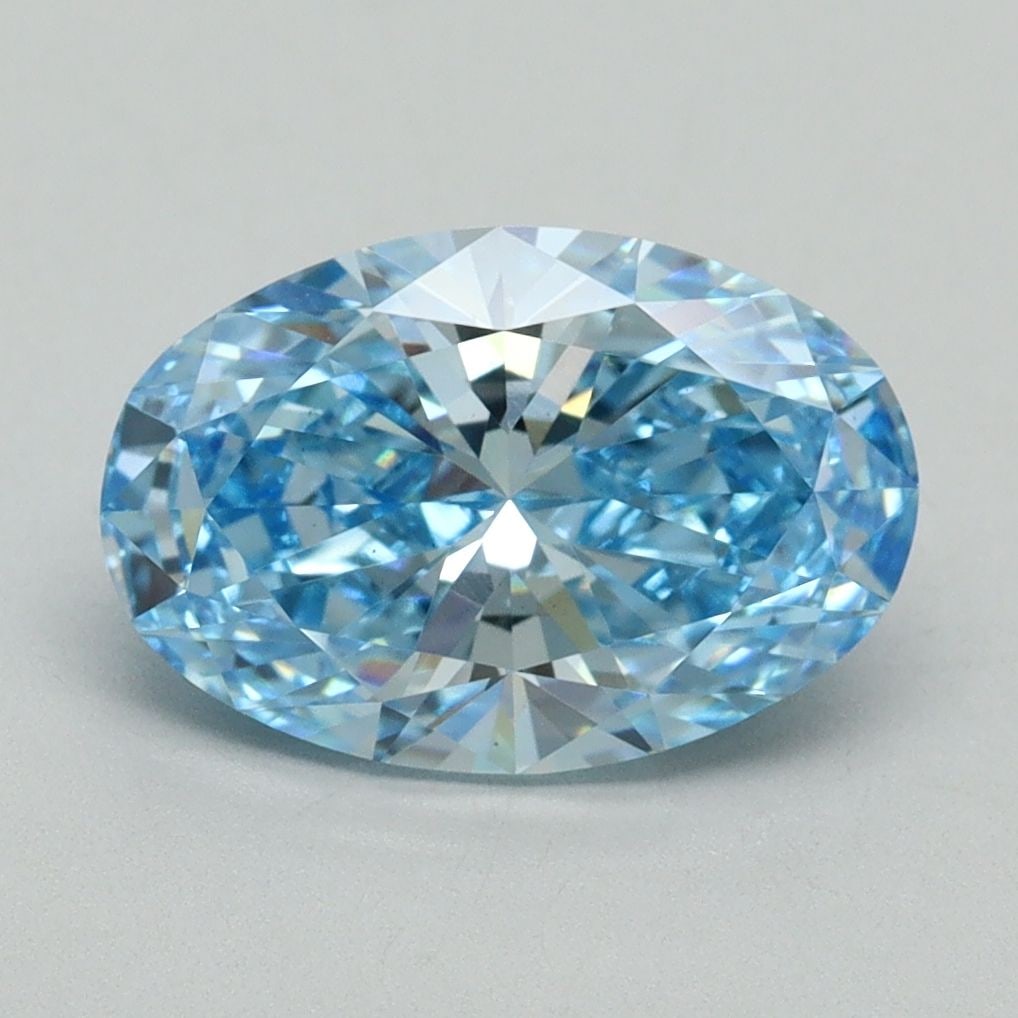 Loose Diamond - OVAL 2.27ct Fancy Vivid Blue VS1: Loose Diamond - OVAL 2.27ct Fancy Vivid Blue VS1 Source: This is a real non-mined Diamond that has been grown in a lab Shape: OVAL Carats: 2.27 Color: Fancy Vivid Blue Certification: IGI Video: Video