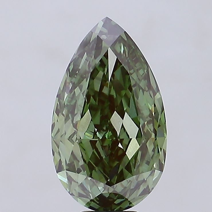 Loose Diamond - PEAR 10.5ct Fancy Intense Green VVS2: Loose Diamond - PEAR 10.5ct Fancy Intense Green VVS2 Source: This is a real non-mined Diamond that has been grown in a lab Shape: PEAR Carats: 10.5 Color: Fancy Intense Green Certification: IGI Video: