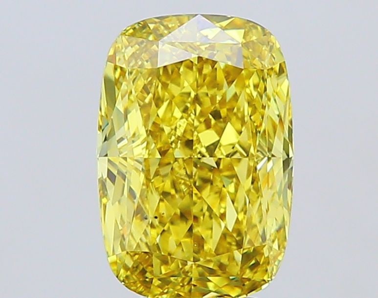 Loose Diamond - CUSHION MODIFIED 7.54ct Fancy Vivid Yellow VS2: Loose Diamond - CUSHION MODIFIED 7.54ct Fancy Vivid Yellow VS2 Source: This is a real non-mined Diamond that has been grown in a lab Shape: CUSHION MODIFIED Carats: 7.54 Color: Fancy Vivid Yellow Cert