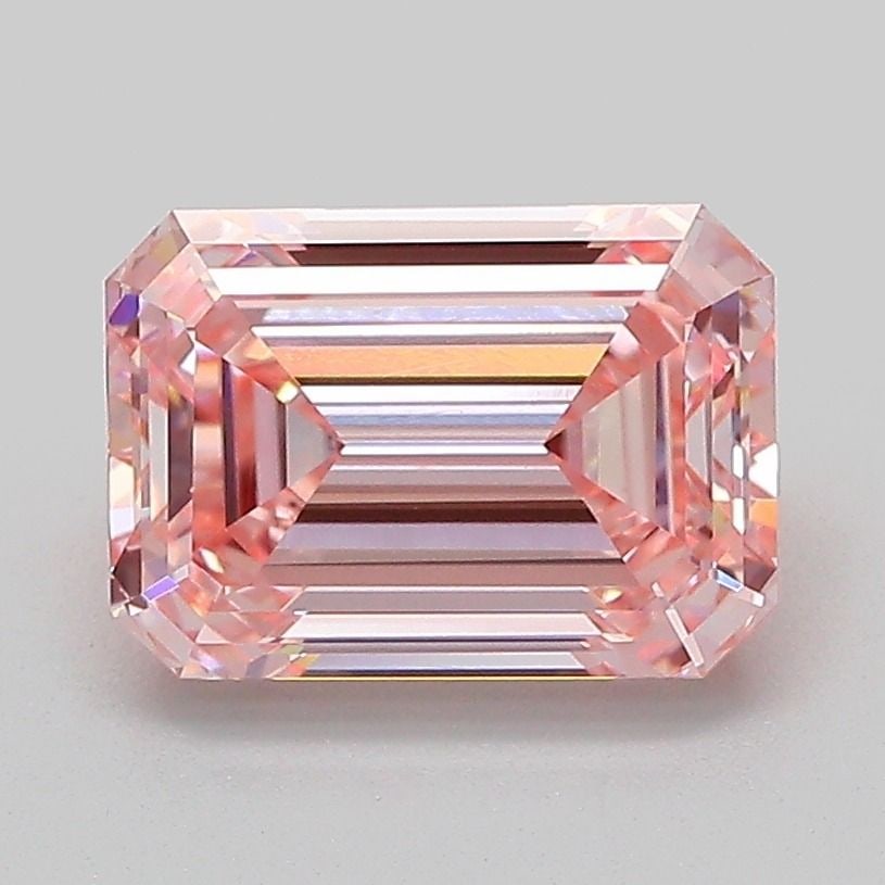 Loose Diamond - EMERALD 2.12ct Fancy Intense Pink VVS2: Loose Diamond - EMERALD 2.12ct Fancy Intense Pink VVS2 Source: This is a real non-mined Diamond that has been grown in a lab Shape: EMERALD Carats: 2.12 Color: Fancy Intense Pink Certification: IGI Vi