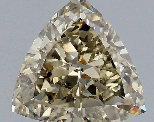 Loose Diamond - TRIANGULAR 1.1ct Fancy Light Gray Yellow VS1: Loose Diamond - TRIANGULAR 1.1ct Fancy Light Gray Yellow VS1 Source: This is a real non-mined Diamond that has been grown in a lab Shape: TRIANGULAR Carats: 1.1 Color: Fancy Light Gray Yellow Certific
