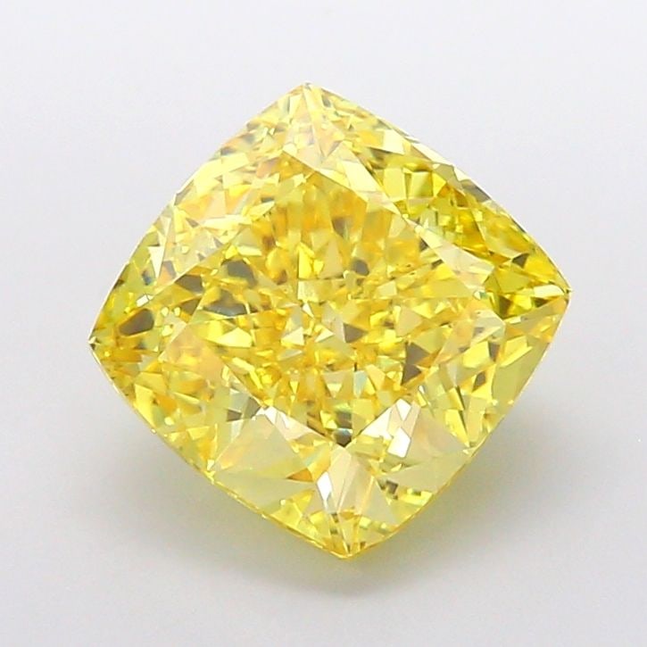 Loose Diamond - CUSHION MODIFIED 7.08ct Fancy Vivid Yellow VS2: Loose Diamond - CUSHION MODIFIED 7.08ct Fancy Vivid Yellow VS2 Source: This is a real non-mined Diamond that has been grown in a lab Shape: CUSHION MODIFIED Carats: 7.08 Color: Fancy Vivid Yellow