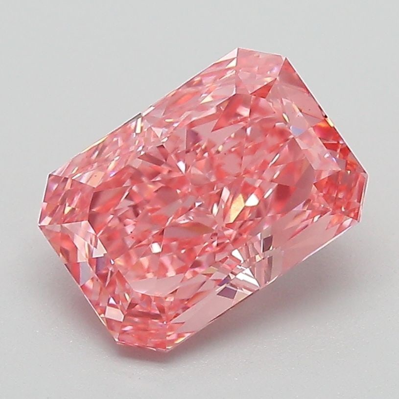 Loose Diamond - RADIANT 2.1ct Fancy Vivid Pink VS1: Loose Diamond - RADIANT 2.1ct Fancy Vivid Pink VS1 Source: This is a real non-mined Diamond that has been grown in a lab Shape: RADIANT Carats: 2.1 Color: Fancy Vivid Pink Certification: IGI PLEASE