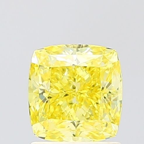 Loose Diamond - CUSHION MODIFIED 1.24ct Fancy Vivid Yellow VVS2: Loose Diamond - CUSHION MODIFIED 1.24ct Fancy Vivid Yellow VVS2 Source: This is a real non-mined Diamond that has been grown in a lab Shape: CUSHION MODIFIED Carats: 1.24 Color: Fancy Vivid Yellow Cer