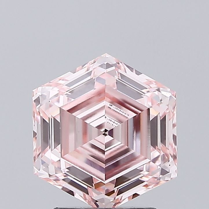 Loose Diamond - HEXAGONAL 2.09ct Fancy Intense Pink VS1: Loose Diamond - HEXAGONAL 2.09ct Fancy Intense Pink VS1 Source: This is a real non-mined Diamond that has been grown in a lab Shape: HEXAGONAL Carats: 2.09 Color: Fancy Intense Pink Certification: