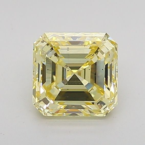 Loose Diamond - ASSCHER 1.01ct Fancy Yellow VS2: Loose Diamond - ASSCHER 1.01ct Fancy Yellow VS2 Source: This is a real non-mined Diamond that has been grown in a lab Shape: ASSCHER Carats: 1.01 Color: Fancy Yellow Certification: IGI Video: Video