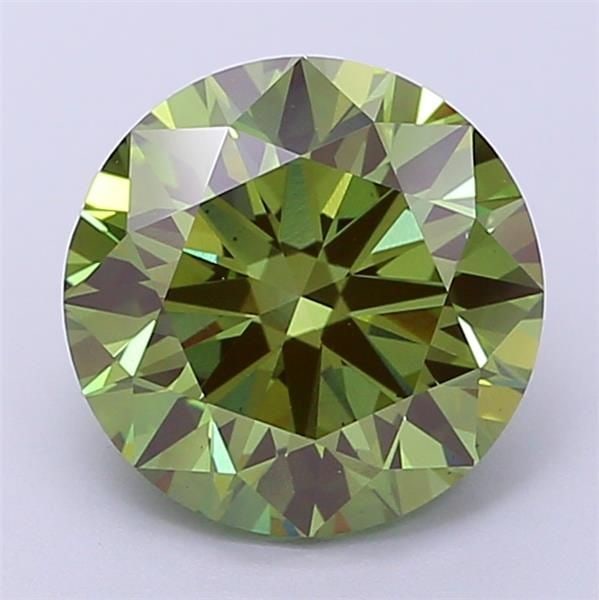 Loose Diamond - ROUND 3.01ct Fancy Vivid Green VS2: Loose Diamond - ROUND 3.01ct Fancy Vivid Green VS2 Source: This is a real non-mined Diamond that has been grown in a lab Shape: ROUND Carats: 3.01 Color: Fancy Vivid Green Certification: IGI Video: