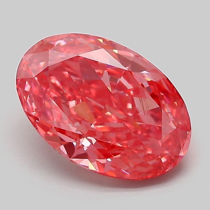Loose Diamond - OVAL 2.59ct Fancy Vivid Pink VS1: Loose Diamond - OVAL 2.59ct Fancy Vivid Pink VS1 Source: This is a real non-mined Diamond that has been grown in a lab Shape: OVAL Carats: 2.59 Color: Fancy Vivid Pink Certification: IGI PLEASE NOTE: 