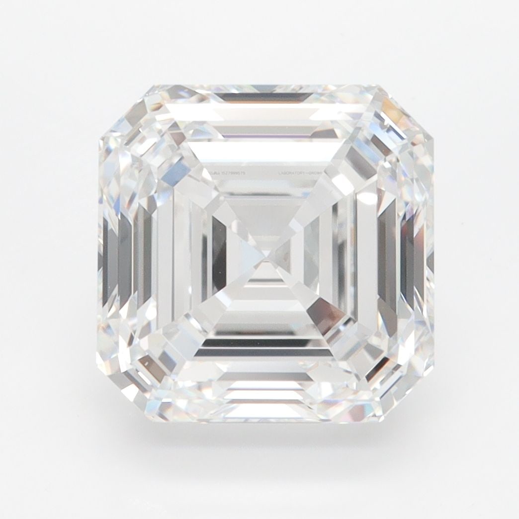 Loose Diamond - ASSCHER 5.03ct E VVS1: Loose Diamond - ASSCHER 5.03ct E VVS1 Source: This is a real non-mined Diamond that has been grown in a lab Shape: ASSCHER Carats: 5.03 Color: E Clarity: VVS1 Certification: GIA Video: