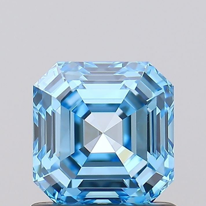 Loose Diamond - ASSCHER 1.02ct Fancy Vivid Blue VVS2: Loose Diamond - ASSCHER 1.02ct Fancy Vivid Blue VVS2 Source: This is a real non-mined Diamond that has been grown in a lab Shape: ASSCHER Carats: 1.02 Color: Fancy Vivid Blue Certification: IGI Video: