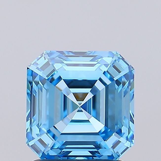 Loose Diamond - ASSCHER 1.83ct Fancy Vivid Blue VVS1: Loose Diamond - ASSCHER 1.83ct Fancy Vivid Blue VVS1 Source: This is a real non-mined Diamond that has been grown in a lab Shape: ASSCHER Carats: 1.83 Color: Fancy Vivid Blue Certification: IGI Video: