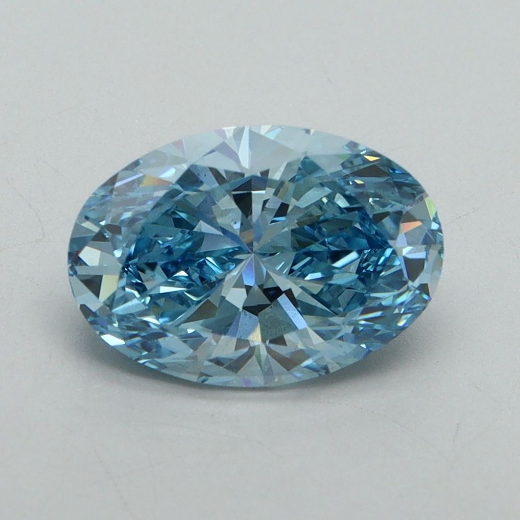 Loose Diamond - OVAL 2.02ct Fancy Vivid Blue VS2: Loose Diamond - OVAL 2.02ct Fancy Vivid Blue VS2 Source: This is a real non-mined Diamond that has been grown in a lab Shape: OVAL Carats: 2.02 Color: Fancy Vivid Blue Certification: IGI Video: