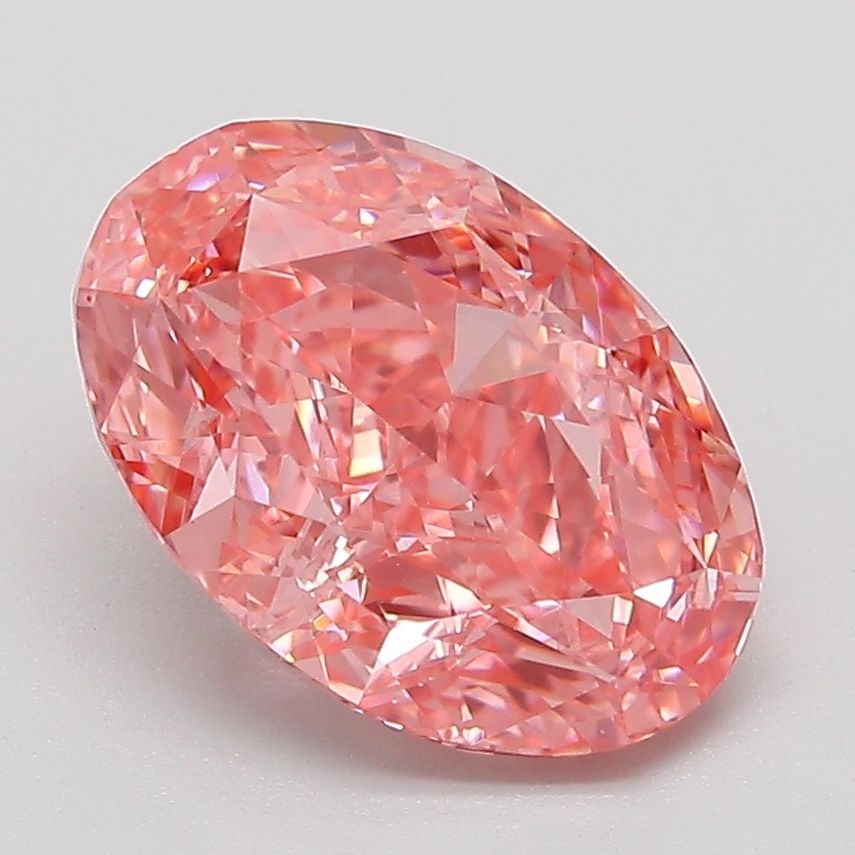 Loose Diamond - OVAL 3.01ct Fancy Vivid Pink VS1: Loose Diamond - OVAL 3.01ct Fancy Vivid Pink VS1 Source: This is a real non-mined Diamond that has been grown in a lab Shape: OVAL Carats: 3.01 Color: Fancy Vivid Pink Certification: IGI PLEASE NOTE: 