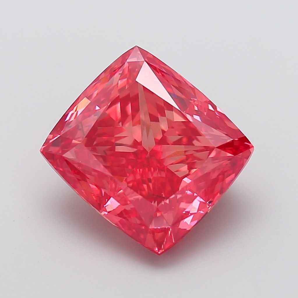 Loose Diamond - CUSHION MODIFIED 10.01ct Fancy Vivid Pink VS2: Loose Diamond - CUSHION MODIFIED 10.01ct Fancy Vivid Pink VS2 Source: This is a real non-mined Diamond that has been grown in a lab Shape: CUSHION MODIFIED Carats: 10.01 Color: Fancy Vivid Pink Certif