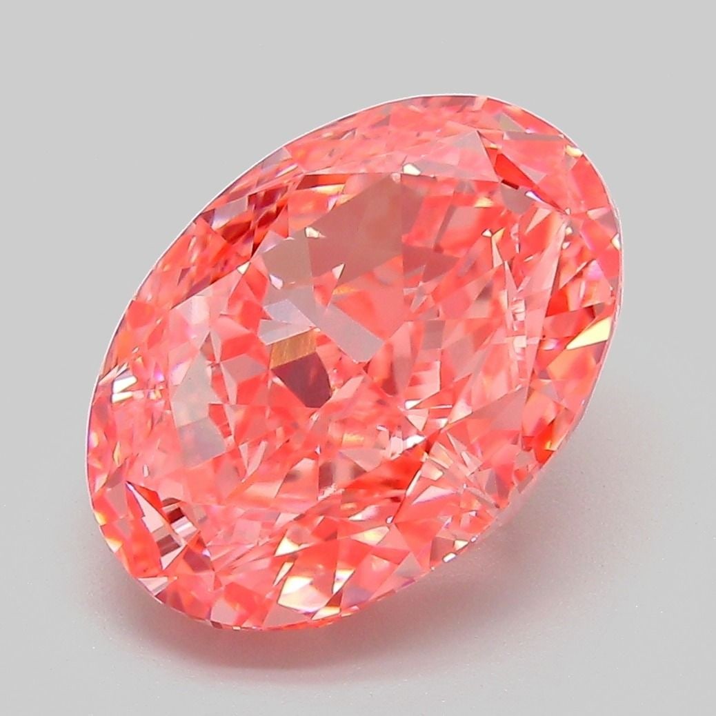 Loose Diamond - OVAL 5.52ct Fancy Vivid Pink VVS2: Loose Diamond - OVAL 5.52ct Fancy Vivid Pink VVS2 Source: This is a real non-mined Diamond that has been grown in a lab Shape: OVAL Carats: 5.52 Color: Fancy Vivid Pink Certification: IGI Video: