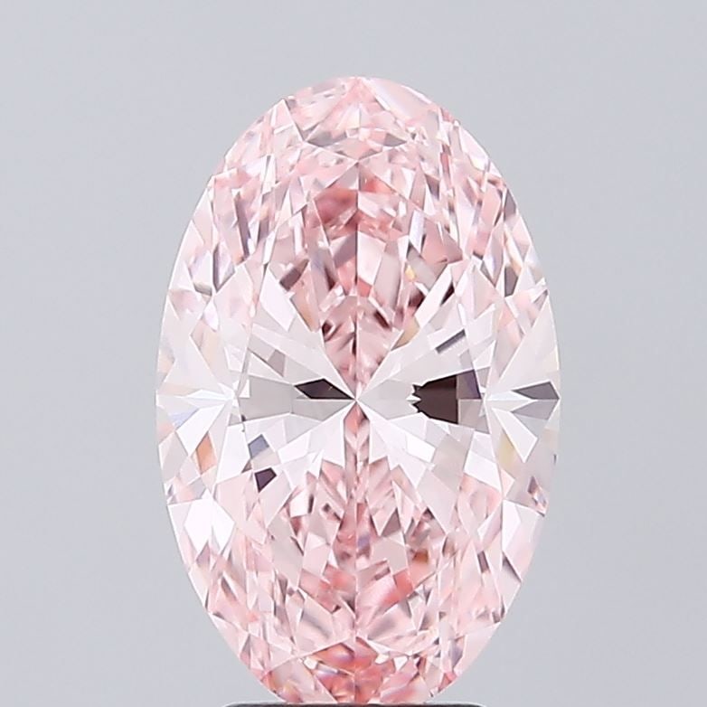 Loose Diamond - OVAL 4.05ct Fancy Vivid Pink VVS2: Loose Diamond - OVAL 4.05ct Fancy Vivid Pink VVS2 Source: This is a real non-mined Diamond that has been grown in a lab Shape: OVAL Carats: 4.05 Color: Fancy Vivid Pink Certification: IGI Video: