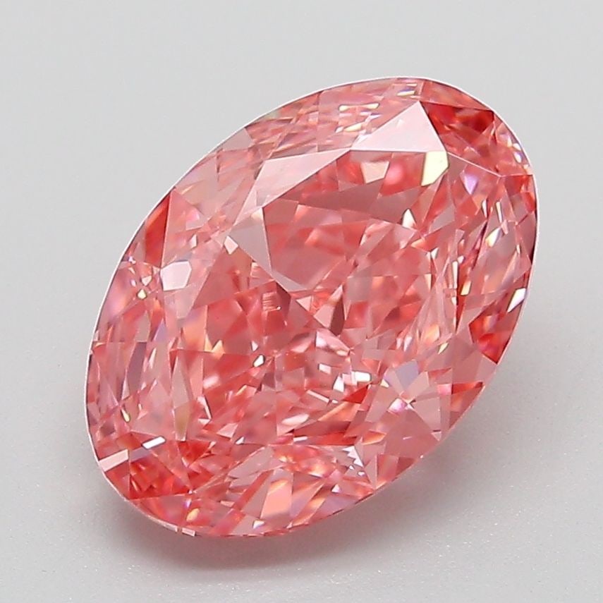 Loose Diamond - OVAL 3.08ct Fancy Vivid Pink VVS2: Loose Diamond - OVAL 3.08ct Fancy Vivid Pink VVS2 Source: This is a real non-mined Diamond that has been grown in a lab Shape: OVAL Carats: 3.08 Color: Fancy Vivid Pink Certification: IGI PLEASE NOTE: