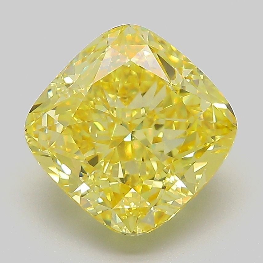 Loose Diamond - CUSHION MODIFIED 3.61ct Fancy Vivid Yellow VS1: Loose Diamond - CUSHION MODIFIED 3.61ct Fancy Vivid Yellow VS1 Source: This is a real non-mined Diamond that has been grown in a lab Shape: CUSHION MODIFIED Carats: 3.61 Color: Fancy Vivid Yellow Cert