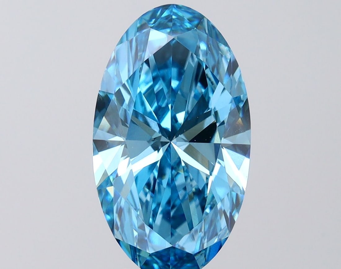 Loose Diamond - OVAL 4.01ct Fancy Vivid Blue VS1: Loose Diamond - OVAL 4.01ct Fancy Vivid Blue VS1 Source: This is a real non-mined Diamond that has been grown in a lab Shape: OVAL Carats: 4.01 Color: Fancy Vivid Blue Certification: IGI Video: