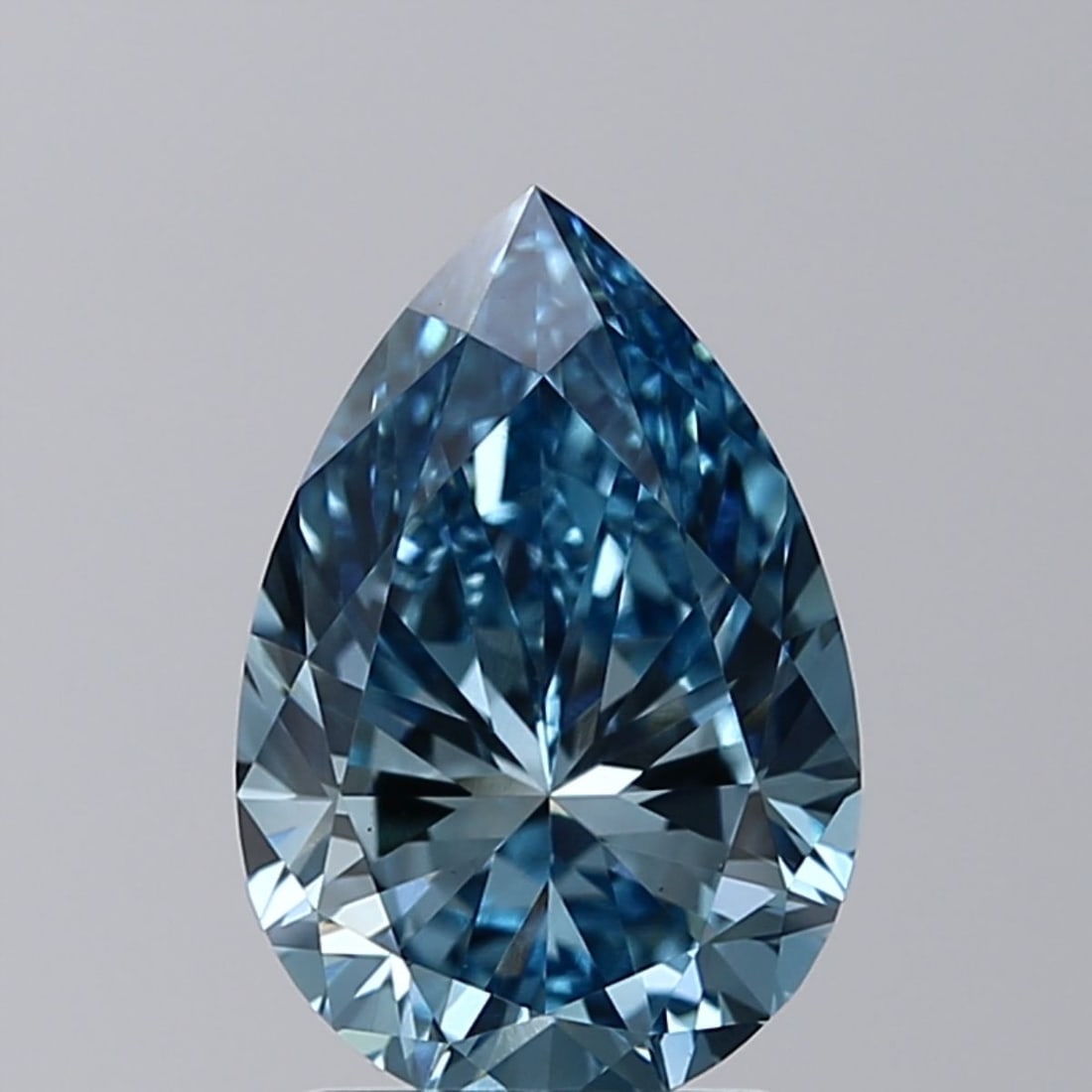 Loose Diamond - PEAR 2.01ct Fancy Vivid Blue VS1: Loose Diamond - PEAR 2.01ct Fancy Vivid Blue VS1 Source: This is a real non-mined Diamond that has been grown in a lab Shape: PEAR Carats: 2.01 Color: Fancy Vivid Blue Certification: IGI Video:
