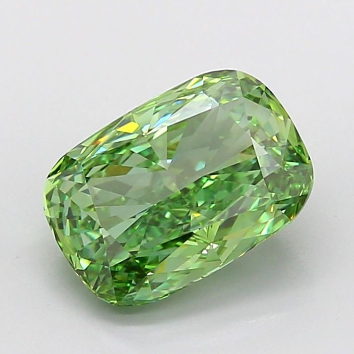 Loose Diamond - CUSHION MODIFIED 3.0ct Fancy Vivid Green VVS1: Loose Diamond - CUSHION MODIFIED 3.0ct Fancy Vivid Green VVS1 Source: This is a real non-mined Diamond that has been grown in a lab Shape: CUSHION MODIFIED Carats: 3.0 Color: Fancy Vivid Green Certifi