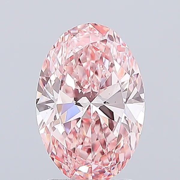 Loose Diamond - OVAL 2.48ct Fancy Vivid Pink VS2: Loose Diamond - OVAL 2.48ct Fancy Vivid Pink VS2 Source: This is a real non-mined Diamond that has been grown in a lab Shape: OVAL Carats: 2.48 Color: Fancy Vivid Pink Certification: IGI Video: