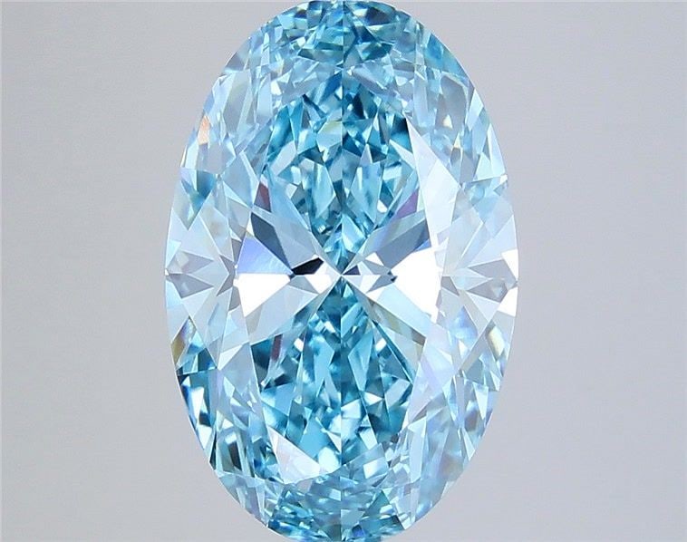 Loose Diamond - OVAL 5.06ct Fancy Vivid Blue VVS2: Loose Diamond - OVAL 5.06ct Fancy Vivid Blue VVS2 Source: This is a real non-mined Diamond that has been grown in a lab Shape: OVAL Carats: 5.06 Color: Fancy Vivid Blue Certification: IGI Video: