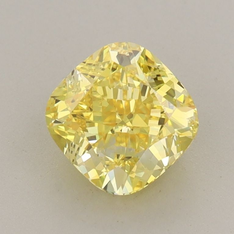 Loose Diamond - CUSHION MODIFIED 1.37ct Fancy Vivid Yellow VVS2: Loose Diamond - CUSHION MODIFIED 1.37ct Fancy Vivid Yellow VVS2 Source: This is a real non-mined Diamond that has been grown in a lab Shape: CUSHION MODIFIED Carats: 1.37 Color: Fancy Vivid Yellow Cer