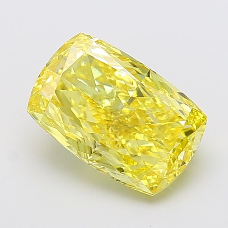 Loose Diamond - CUSHION MODIFIED 4.3ct Fancy Vivid Yellow VS1: Loose Diamond - CUSHION MODIFIED 4.3ct Fancy Vivid Yellow VS1 Source: This is a real non-mined Diamond that has been grown in a lab Shape: CUSHION MODIFIED Carats: 4.3 Color: Fancy Vivid Yellow Certif